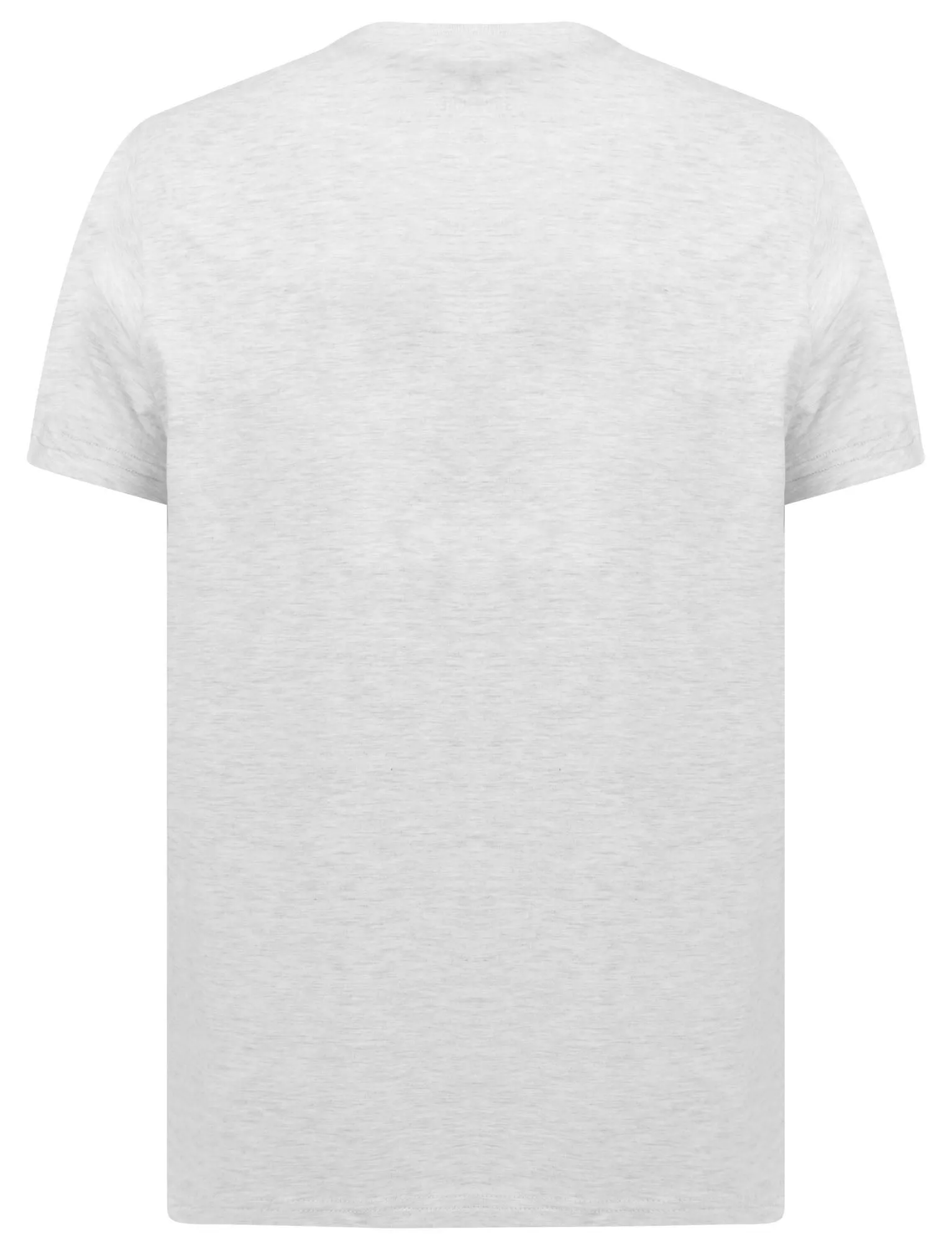 Sunset Bar Motif Cotton Jersey T-Shirt in Ice Grey Marl - South Shore