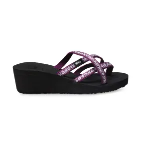 Teva Mush Mandalyn Ola 2 Lydia Dark Purple Wegde Sandals - Women's