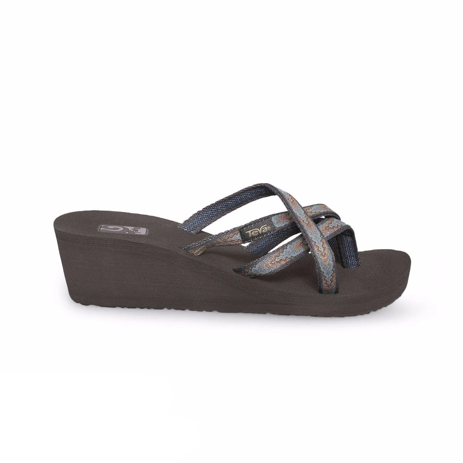 Teva Mush Mandalyn Wedge Ola 2 Softground Sea Fog Slides