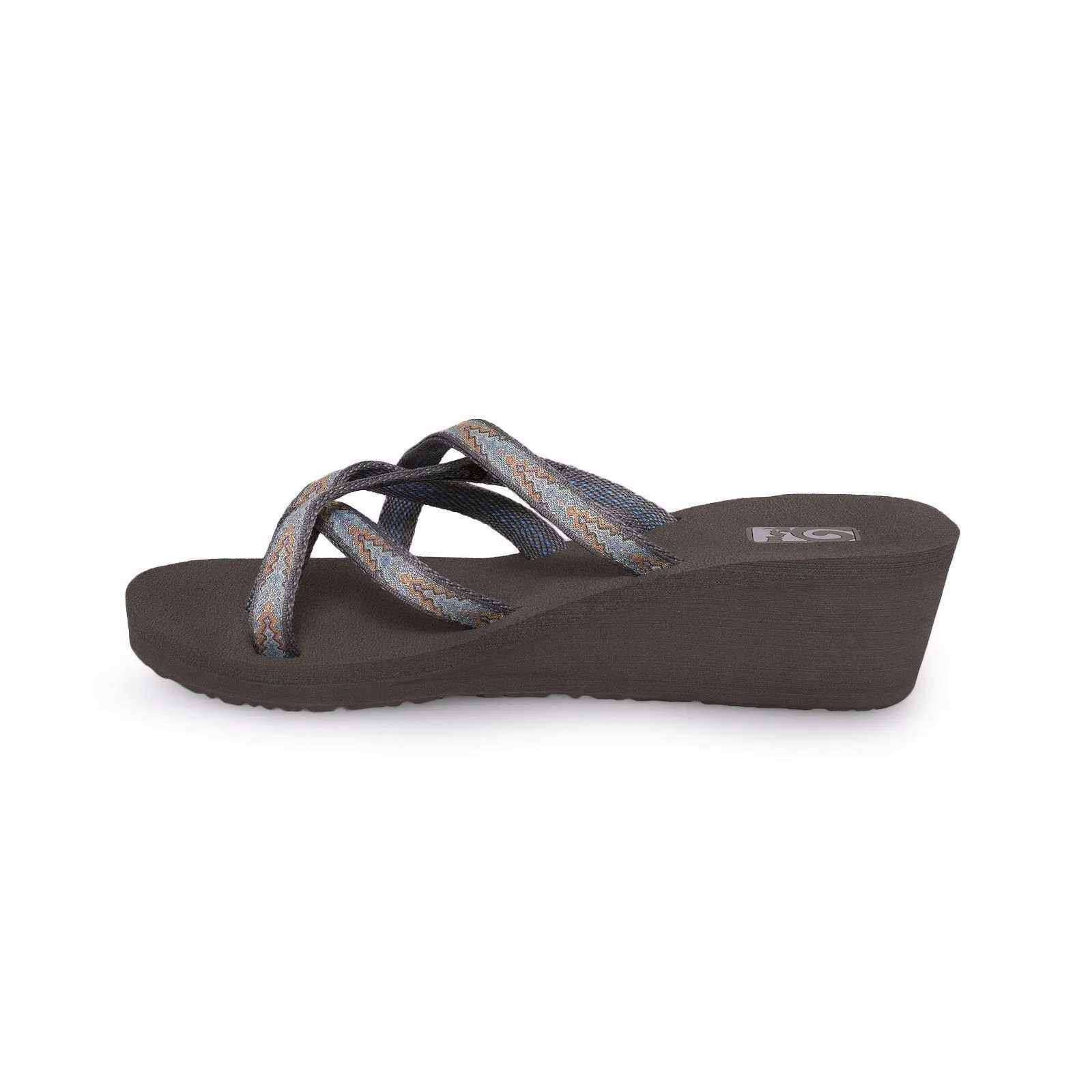 Teva Mush Mandalyn Wedge Ola 2 Softground Sea Fog Slides