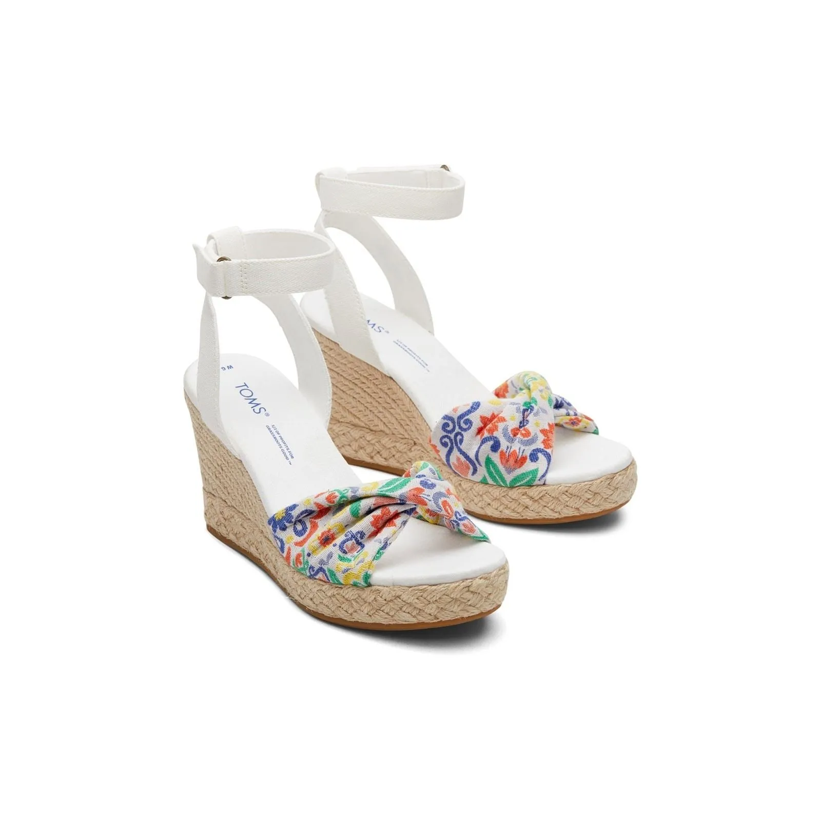 TOMS Marisela Polyester Women's White Wedges