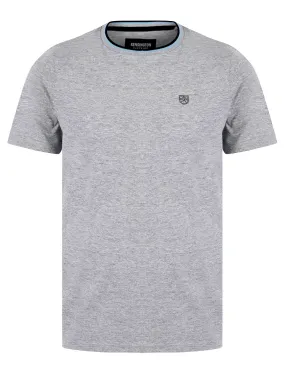 Westport Cotton Jersey Crew Neck Ringer T-Shirt in Light Grey Marl - Kensington Eastside