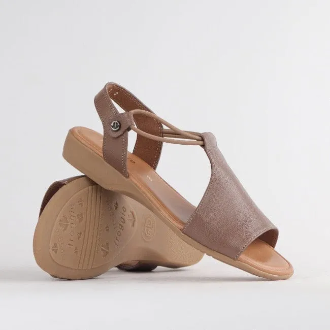 Wider Fit Sandal in Stone - 12140