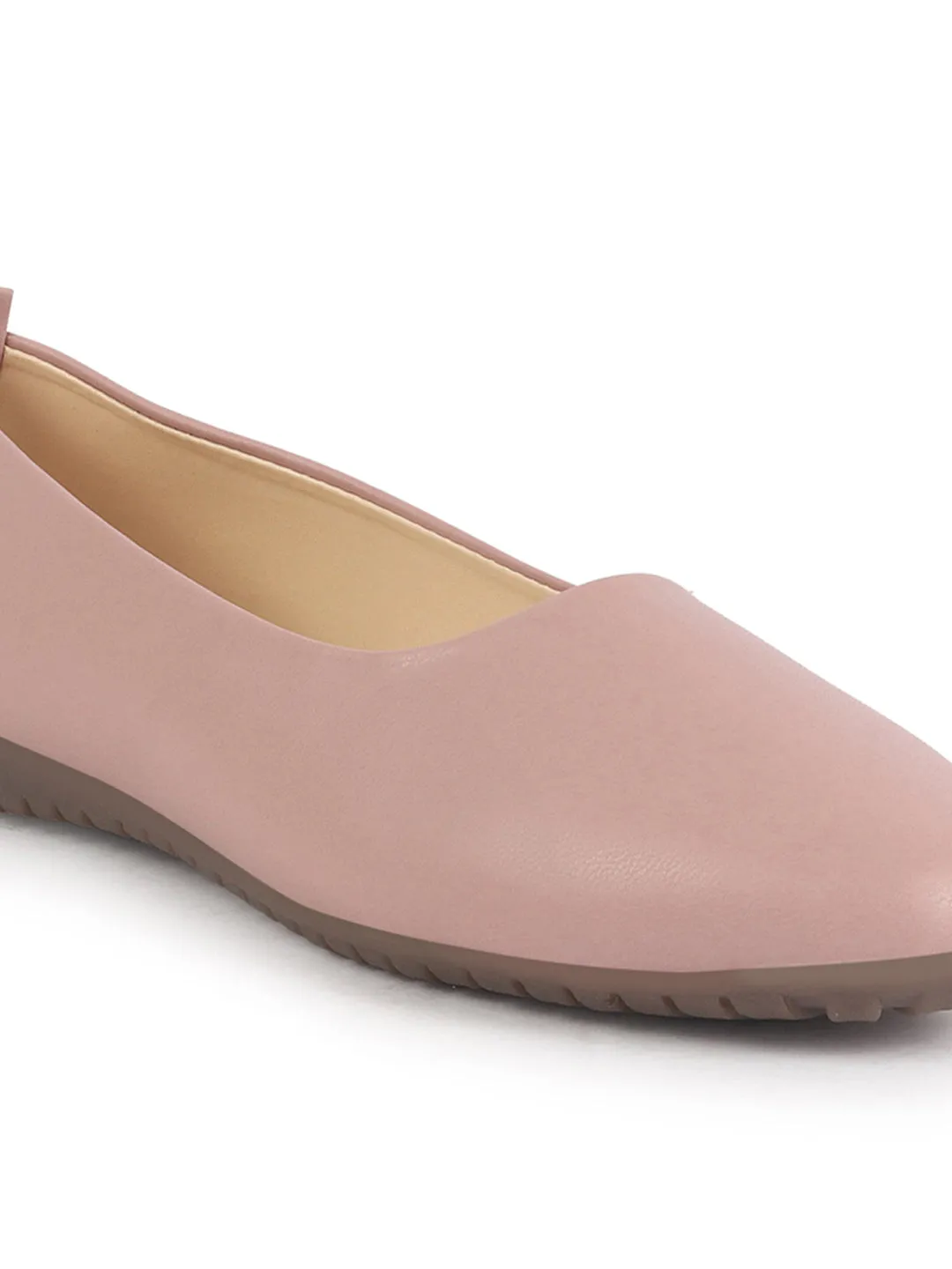 Women Pink Comfortable Broad Feet Flat Slip On Ballerina Shoes|Office Shoe|Slip On Shoe|Memory Cushion Sole