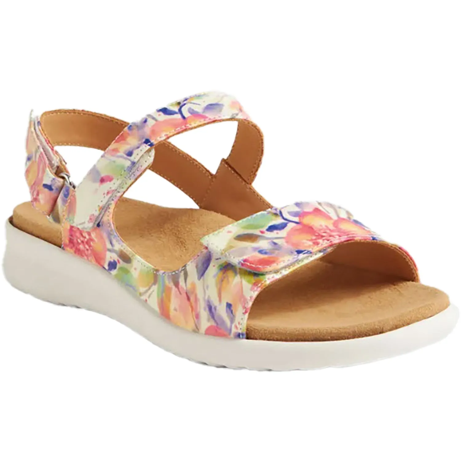 Women's Ziera Benji Orange Floral Leather