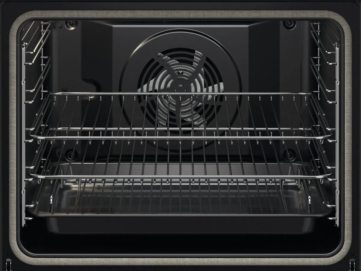 Zanussi ZOPND7XN Built In Electric Single Oven with Pyrolytic Cleaning - Stainless Steel / Black